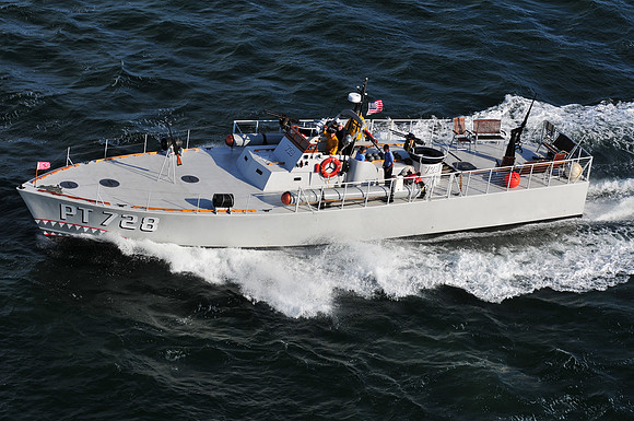PT 728 enters Hyannis Harbor